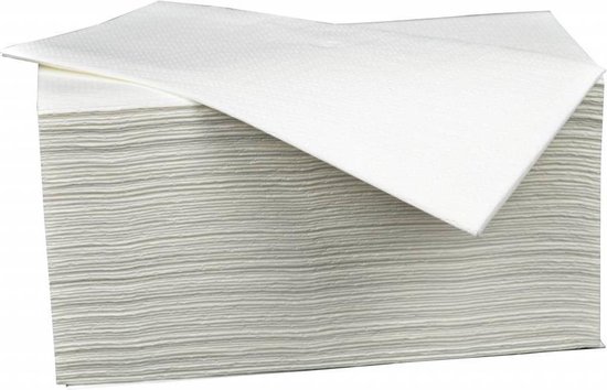 250x ZZ Vouw dubbellaags papieren handdoeken